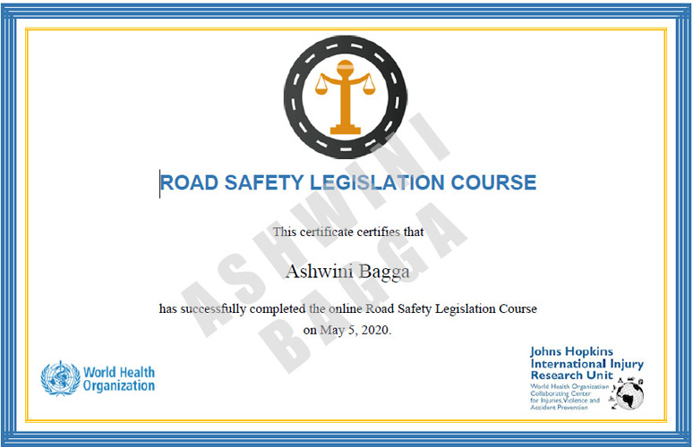 Road Safety Legislation by John Hopkins International Injury Prevention Unit, USA